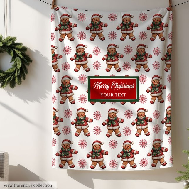 Festive Red Green Blanket Gift with Your Name 🎁 (Festive Red Green Blanket Gift with Your Name 🎁)