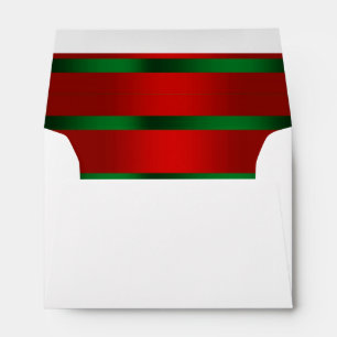 Festive Red Green Gradient Christmas Envelopes