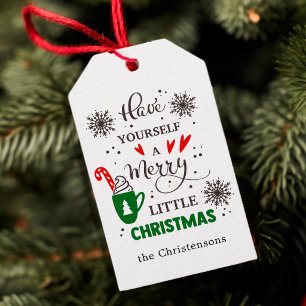 Festive Red Green Have A Merry Little Christmas Gift Tags