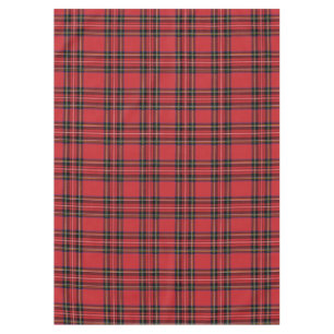 Festive Red Holiday Plaid Tablecloth