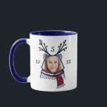 Festive Red Plaid Racoon Character Photo Holiday Mug<br><div class="desc">Celebrate the magical and festive holiday season with our custom winter animal character holiday photo mugs. Our fun character holiday photo mug design features our own hand drawn racoon character with red and blue plaid scarf. The racoon's face is cutout to place in your own family member's photo, so that...</div>