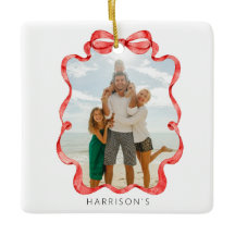 Festive Red Ribbon Photo