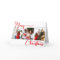 Festive Red Script Folded Three Photo Christmas 