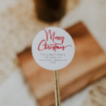 Festive Red Script Merry Christmas Envelope Seals<br><div class="desc">Celebrate the season with these festive red script Merry Christmas envelope seals featuring a touch of elegant charm. The chic design showcases a simple red-and-white colour palette, evoking the cosy spirit of winter. Its modern and unique appeal and rustic wording create a perfect balance between seasonal and contemporary. In a...</div>