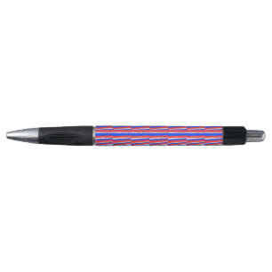 Festive Red White Blue Circles Stripes
