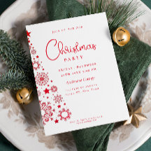 Festive Red White Christmas tree Party