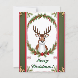 Festive Reindeer Christmas Card