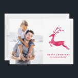 Festive Reindeer christmas photo card<br><div class="desc">A christmas photo greeting card featuring a reindeer.</div>