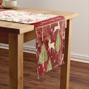 Festive Reindeer Christmas Prints Medium Table Runner