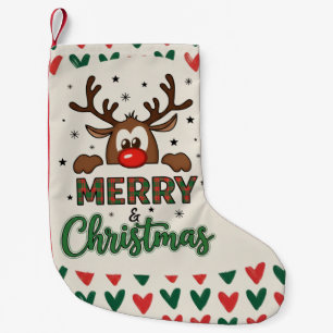 Festive Reindeer Christmas Stocking _Modern 