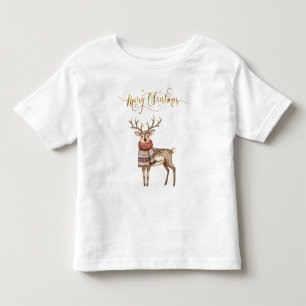 Festive Reindeer in a sweater Merry Christmas