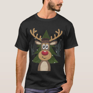 Festive Reindeer in a Winter Wonderland T-Shirt
