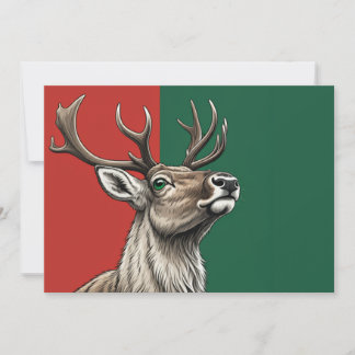 Festive Reindeer Thank You Card