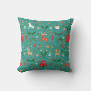 Festive Reindeer Wonderland Cushion