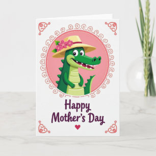 Festive Reptile Mothers Day Card