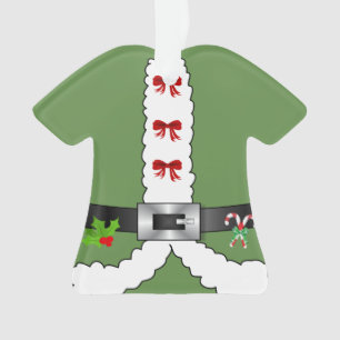 Festive Retro christmas santa claus Elf Ornament