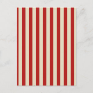 Festive Retro Vintage Vertical PopCorn Stripes Postcard