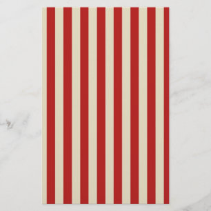 Festive Retro Vintage Vertical PopCorn Stripes Stationery