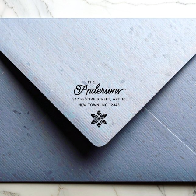 Festive Return Address Rubber Stamp (Creator Uploaded)