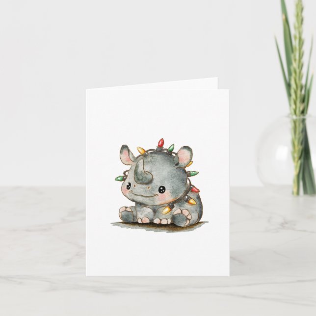 Festive Rhino Card (Front)