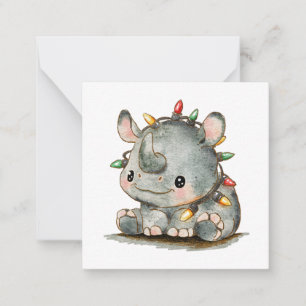 Festive Rhino Card