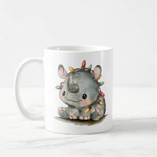 Festive Rhino Coffee Mug