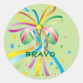 Festive Ribbon Bravo Sticker