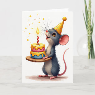 Festive Rodent Birthday Card