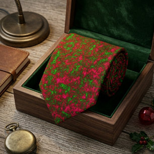 Festive Ruby Emerald Speckle  Tie
