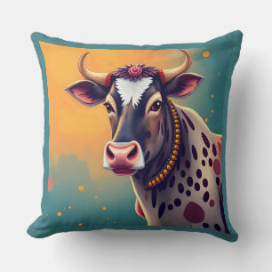 Festive Sacred Cow Diwali Cushion
