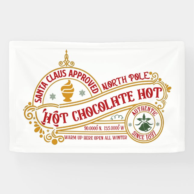 Festive Santa approved hot chocolate Banner (Horizontal)