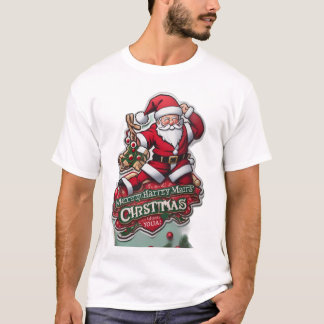 Festive Santa Christmas T-Shirt Design