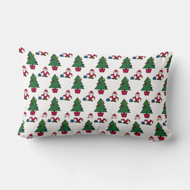 Festive Santa Christmas Throw Pillow | Cosy (Back)