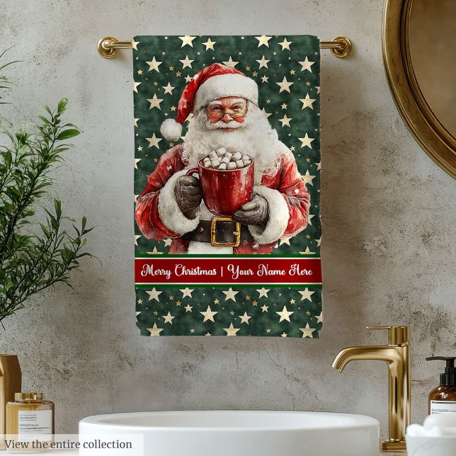 Festive Santa Claus Bath Towel Set for Gift (Festive Santa Claus Bath Towel Set for Gift)