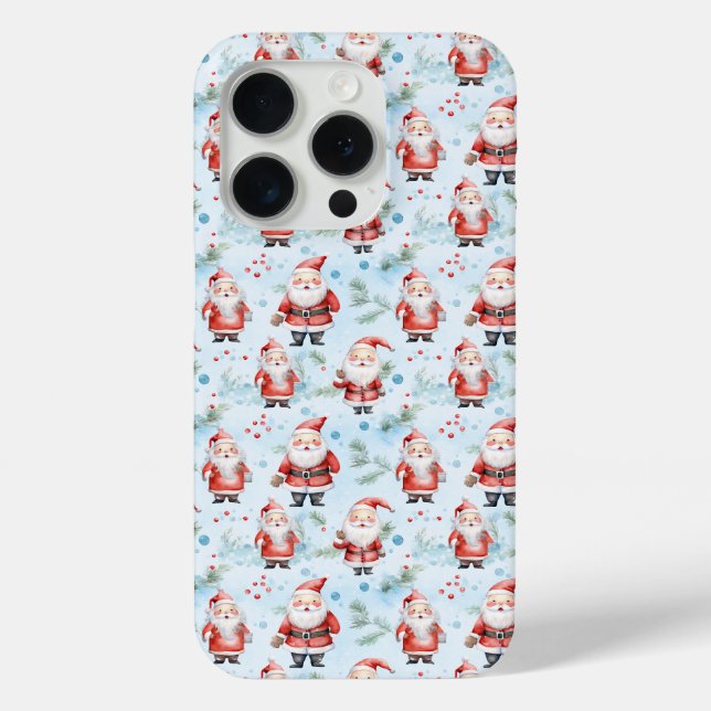 Festive Santa Claus Christmas Pattern Case-Mate iPhone Case (Back)