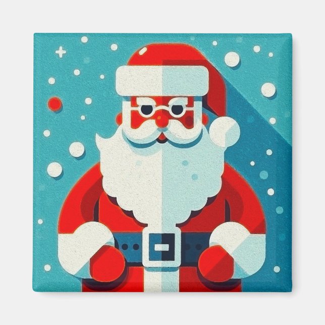 Festive Santa Claus Magnet (Front)