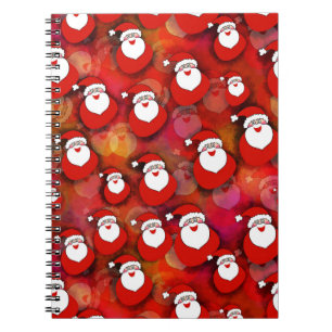 Festive Santa Claus Pattern Notebook