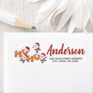 Festive Santa Claus Return Address Label