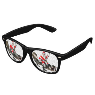 Festive Santa Claus Riding An Alligator Retro Sunglasses