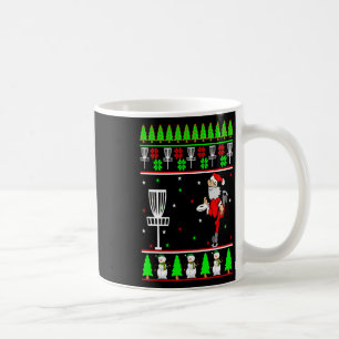 Festive Santa Disc Golf Ugly Christmas Holiday Dis Coffee Mug