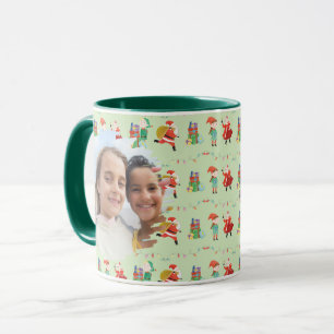 Festive Santa & Elf Photo Mug - Perfect Xmas Gift