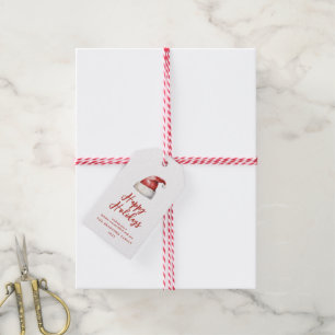 Festive Santa Hat Gift Tags