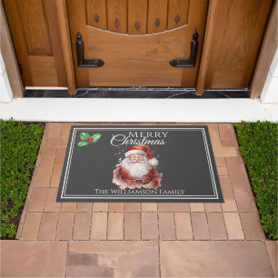 Festive Santa Merry Christmas  Doormat