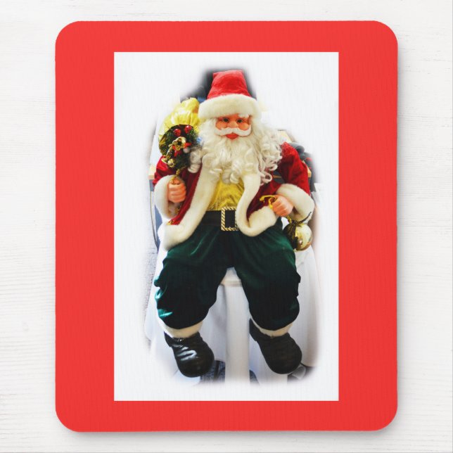 Festive Santa Mouse Pad (Front)