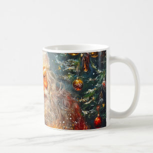 Festive Santa Mug with Christmas Tree