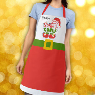 Festive Santa’s Crew Christmas Apron