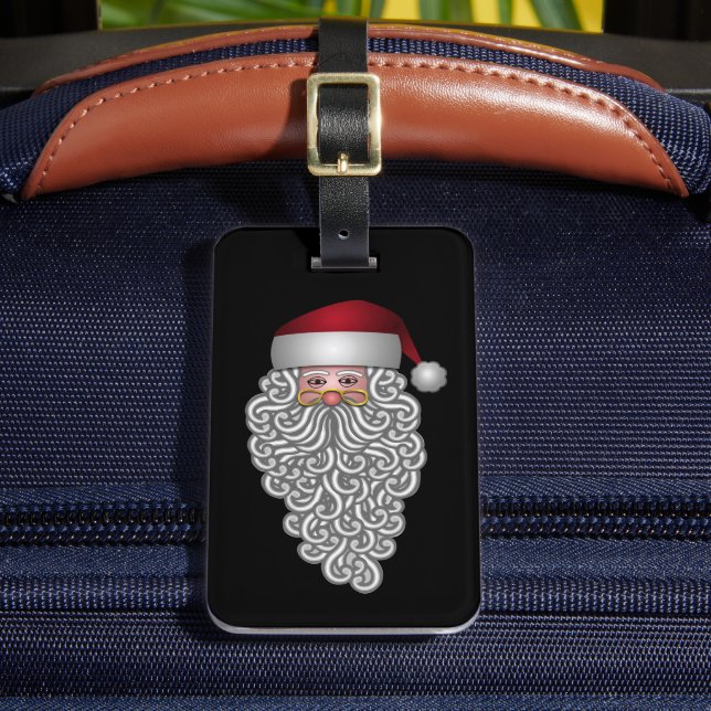 Festive Santa Traveller Luggage Tag (Front Insitu 2)