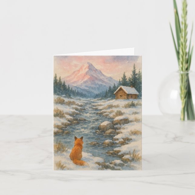 Festive scene Xmas card  (Front)