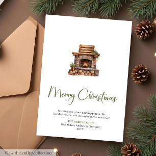 Festive Script Font Cozy Christmas Greeting Card