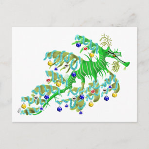 Festive Sea Dragon Postcard